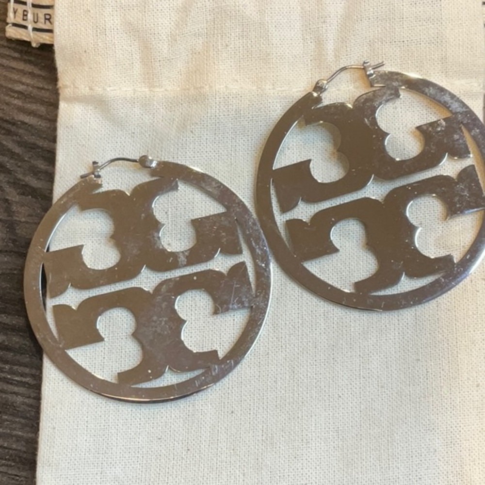 Tory Burch Silver Geometric Earrings